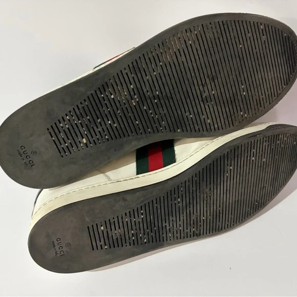 Gucci White Sneakers with Red and Green Accents US 12 - Picture 12 of 14